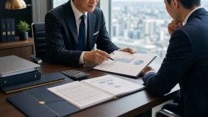 譲渡企業の手数料0円とM&A成功報酬を確認する経営者相談のイメージ